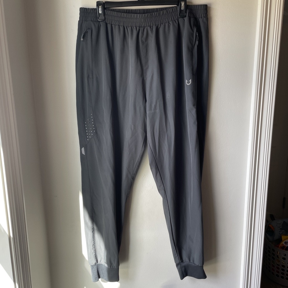 Northyard Men's Athletic Joggers Gym Pants Hybrid Vented Black Men's SZ XL